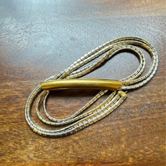 Vintage Judith Leiber Snake Chain Bar Belt – 70s- early 1980s, Rare, signed.